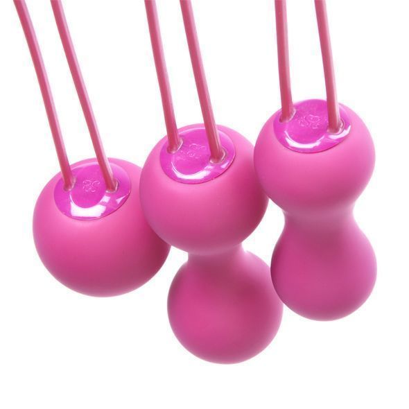 Набір вагінальних кульок Je Joue - Ami Fuchsia, діаметр 3,8-3,3-2,7см, вага 54-71-100гр + подарунок косметичка SO3044 фото