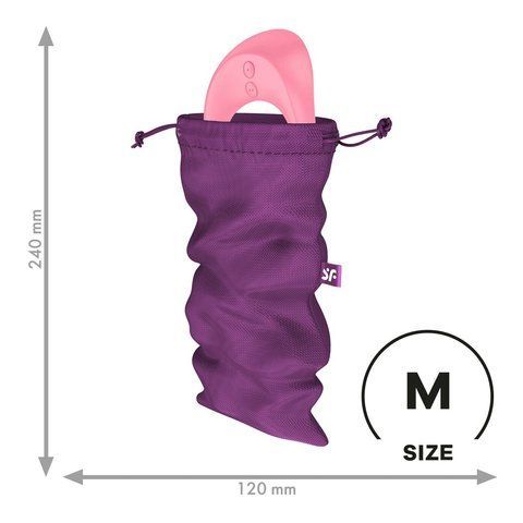 Мішечок для секс-іграшок Satisfyer Treasure Bag M, фіолетовий, на шнурку SX0547 фото