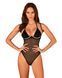 Прозоре боді Obsessive Selinne teddy M/L Black, дрібна сітка, подвійні бретелі SO8665 фото 1
