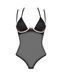 Прозоре боді Obsessive Selinne teddy M/L Black, дрібна сітка, подвійні бретелі SO8665 фото 3