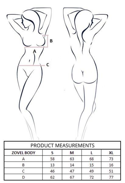 Боді Passion ZOVEL BODY light pink M SX2999 фото