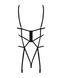 Боді зі стреп із доступом Obsessive Badossa crotchless teddy L/XL, чорний SO7216 фото 6