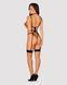 Боді зі стреп із доступом Obsessive Badossa crotchless teddy L/XL, чорний SO7216 фото 4