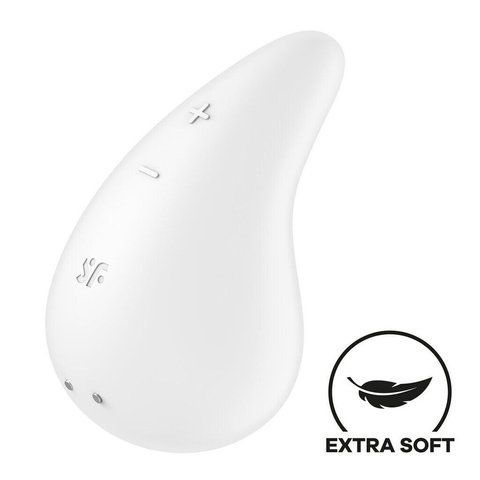 Вібратор для зовнішньої стимуляції Satisfyer Dew Drop White, 2 мотори, 12 режимів, м&rsquo;який корпус SX1212 фото