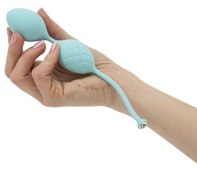 Розкішні вагінальні кульки PILLOW TALK - Frisky Teal з кристалом, діаметр 3,2 см, вага 49-75 гр SO2722 фото