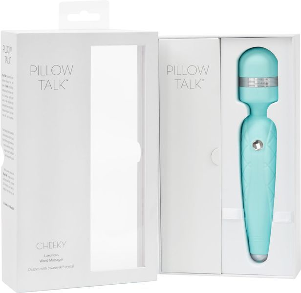 Розкішний вібромасажер PILLOW TALK - Cheeky Teal з кристалом Swarovski, плавне підвищення потужності SO2728 фото