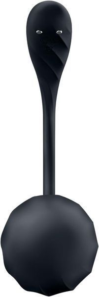 Смарт-віброяйце Satisfyer Ribbed Petal Connect App Black, керування зі смартфона, пульт ДК SX1221 фото
