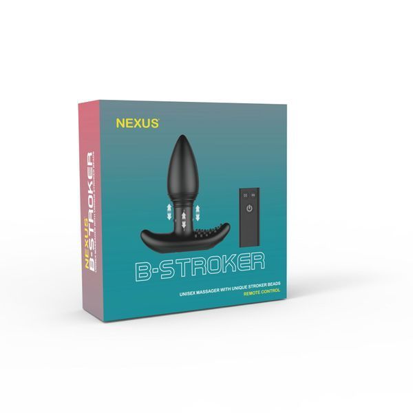 Анальна вібропробка Nexus B-stroker з масажними намистинами на ніжці з пультом Д/КУ SO3844 фото