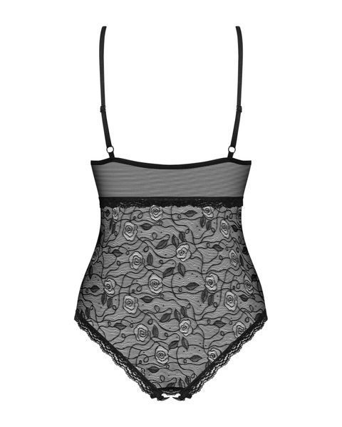 Мереживне боді з доступом Obsessive 818-TED-1 teddy L/XL, чорне SO7170 фото
