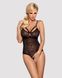 Мереживне боді з доступом Obsessive 818-TED-1 teddy L/XL, чорне SO7170 фото 1