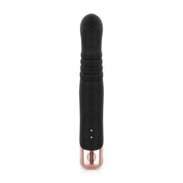 Вібратор-кролик Rosy Gold - Rabbit Vibrator with thrusting function - Black SX3069 фото