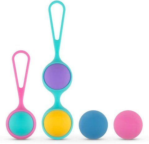 Набір вагінальних кульок PMV20: Vita &ndash; Kegel Ball Set, маса 40, 50, 60 г, два тримачі SO8896 фото