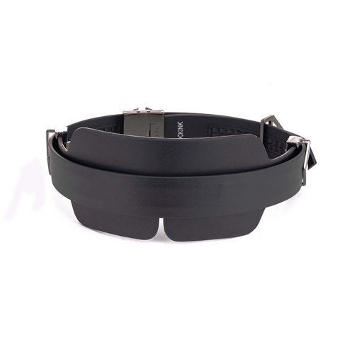 Маска на очі LOCKINK Blindfold Kit, чорна, натуральна шкіра, регульований обсяг SX0833 фото