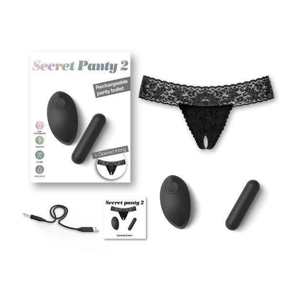 Вібротрусики Love To Love SECRET PANTY 2, в комплекті трусики, віброкуля, пульт ДК, 10 режимів роботи SO3824 фото